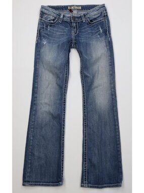 Vtg Y2K Buckle BKE Womens 26x31.5 Faded Thick Stitch Stella Boot Jeans Stretch